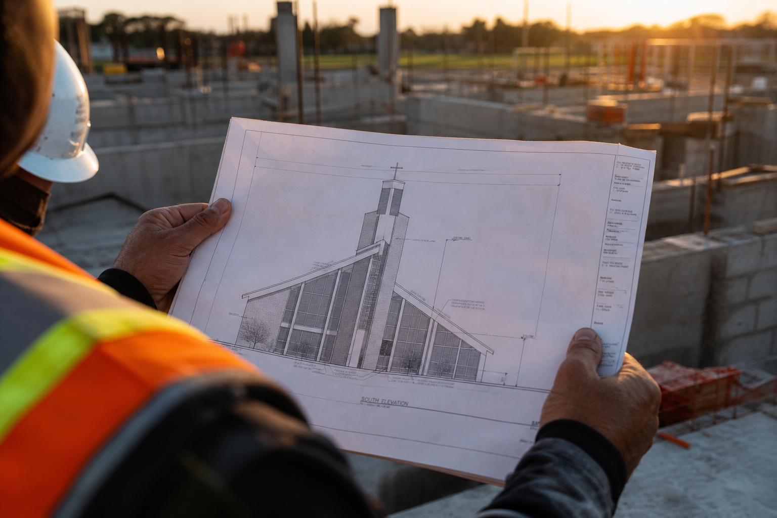 Construção em andamento