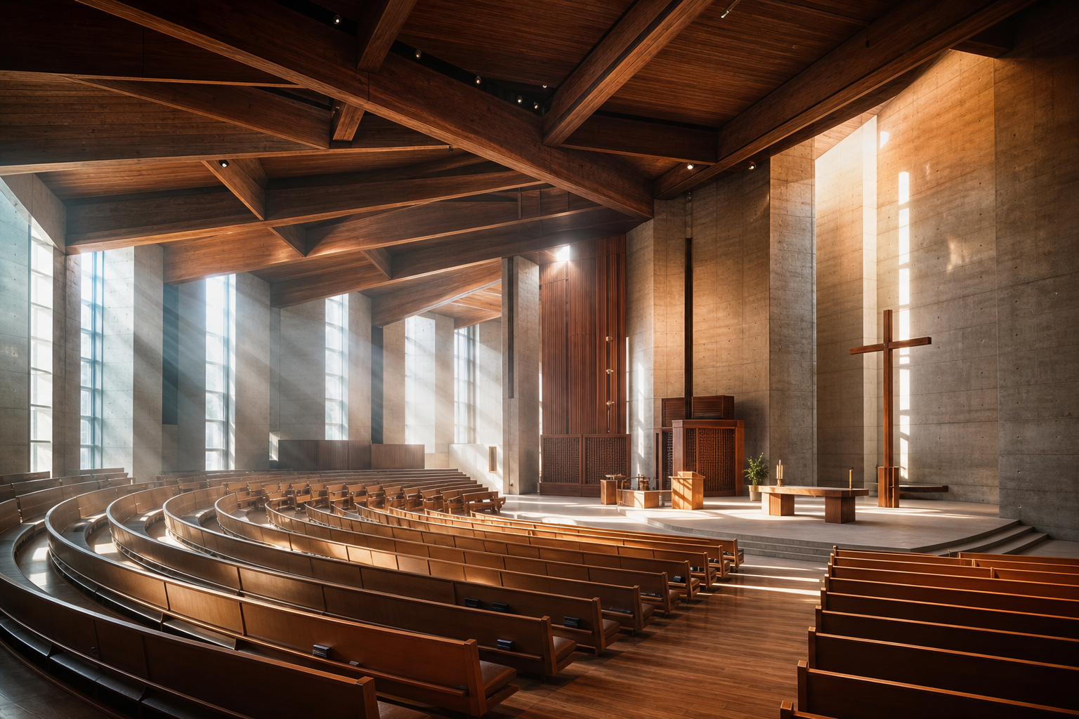 Interior do novo templo